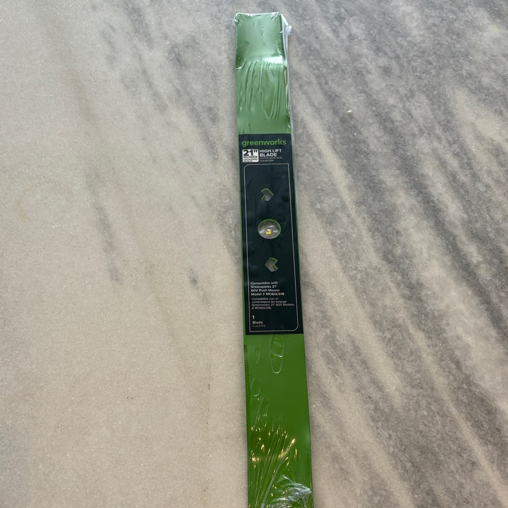 Greenworks 21-Inch High Lift Mower Blade 60V Push Mower model M060L518 1816502